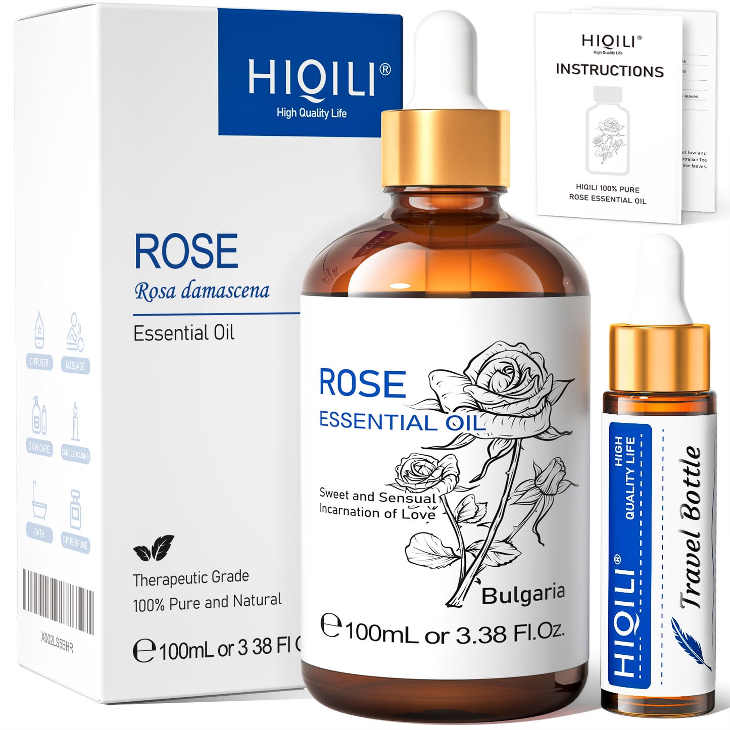 Beauty And Skin Care Single Essential Oil Plant Extract Rose Massage Oil Perfume Aromatherapy