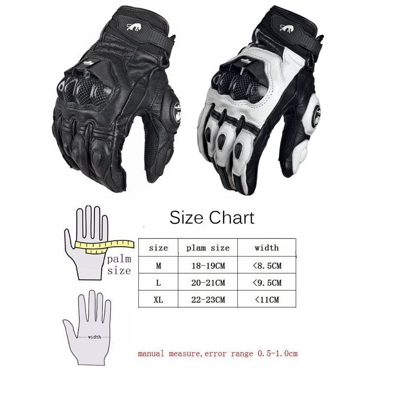 Motorcycle Gloves Racing Genuine Leather Motorbike Road Racing Team Glove