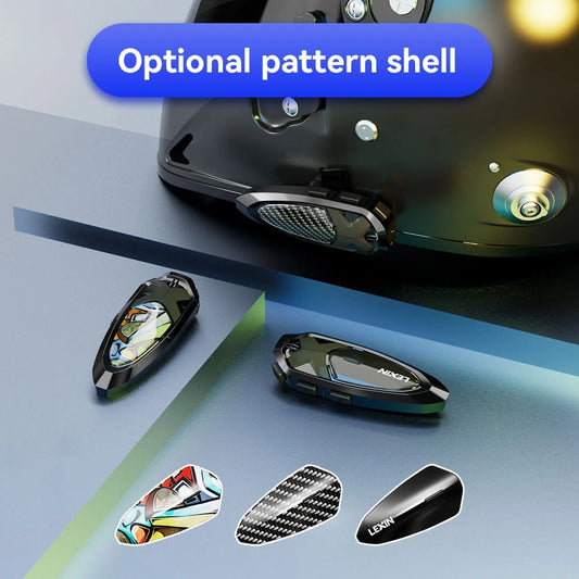 Intercom Bluetooth For Motorcycle Helmet Headset Lexin GTX. Link upto 10 Riders, range of 2000M