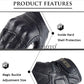 Motorcycle Leather Gloves, Black Classic Retro, Motorbike Gloves, able to Touch Screen