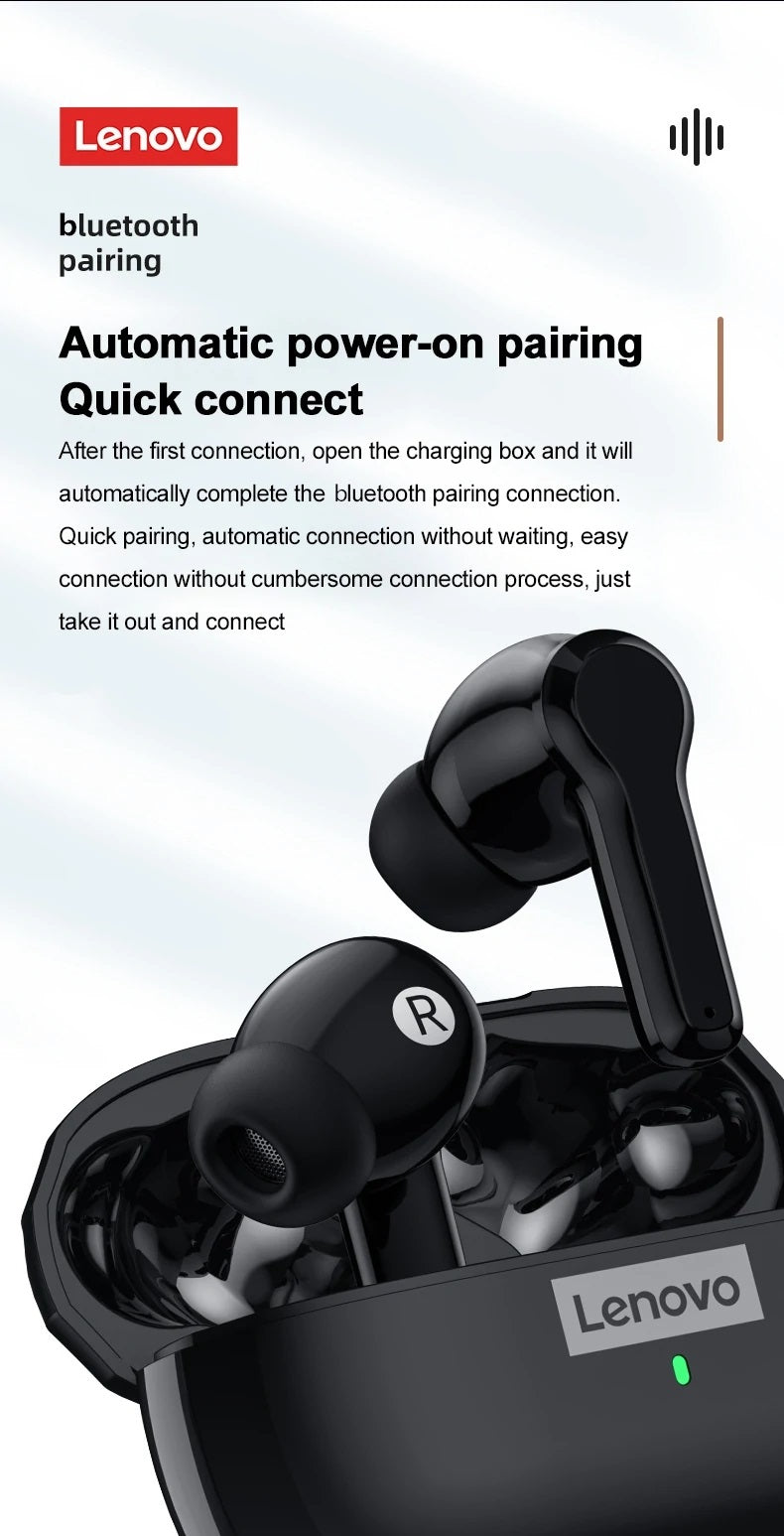 Lenovo LP1S TWS Wireless Earphone Bluetooth 5.0 Dual Stereo Touch Control 300mAH Long Standby for iOS/Android