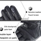 Motorcycle Leather Gloves, Black Classic Retro, Motorbike Gloves, able to Touch Screen
