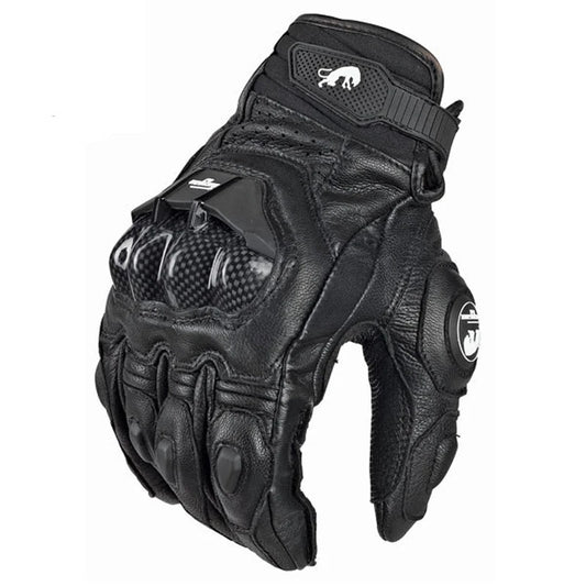 Motorcycle Gloves Racing Genuine Leather Motorbike Road Racing Team Glove