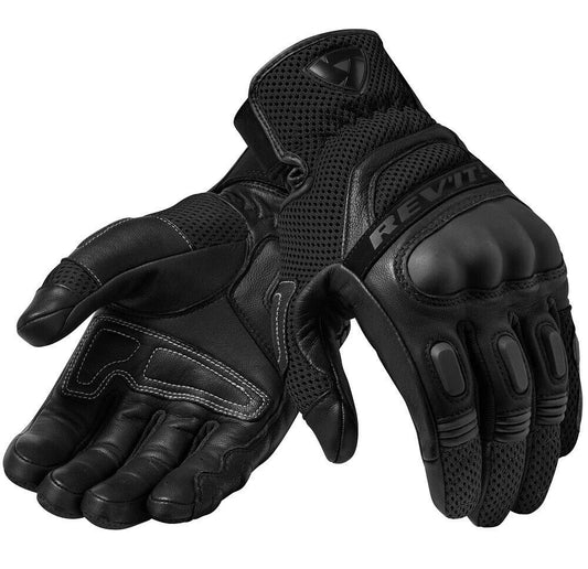 New Revit Black Motorbike Touring Protections Leather Gloves. All Size S-XXL