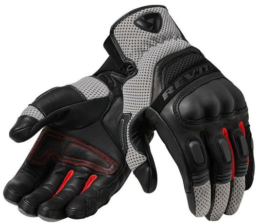 New Revit Black Motorbike Touring Protections Leather Gloves. All Size S-XXL