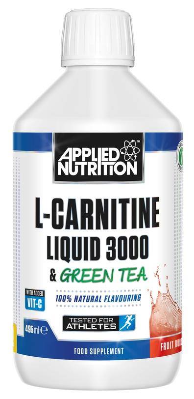 Applied Nutrition, L-Carnitine Liquid 3000 with green tea – 495ml