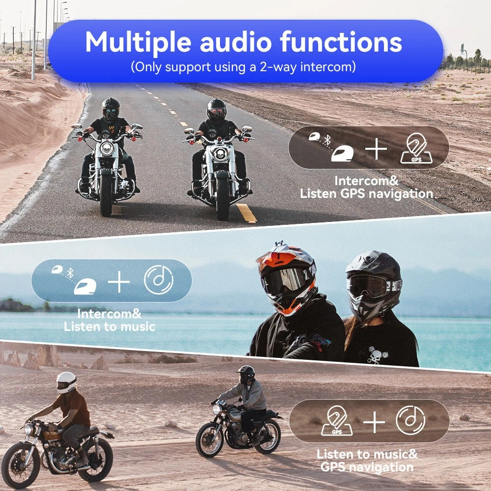 Intercom Bluetooth For Motorcycle Helmet Headset Lexin GTX. Link upto 10 Riders, range of 2000M