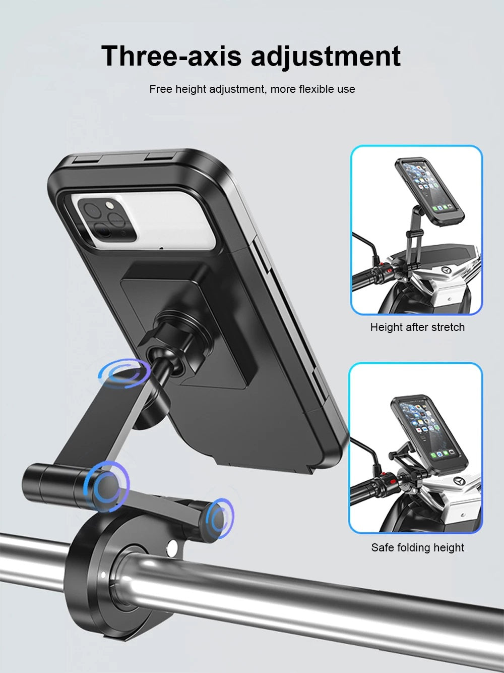 Mobile Phone Holder  or Cellphone Holder for Motorcycles or Motorbikes.