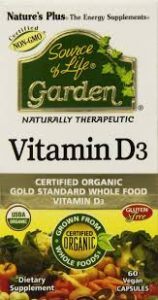 Vitamin D3 Nature’s Plus Organic Vitamin D3 5000iu VCaps 60